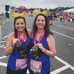 Two women after a marathon