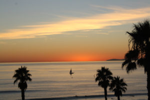 Sunset on the beach of San Clemente