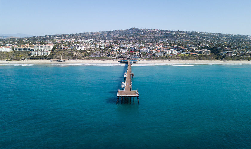 Aerial view of San Clemente Pier