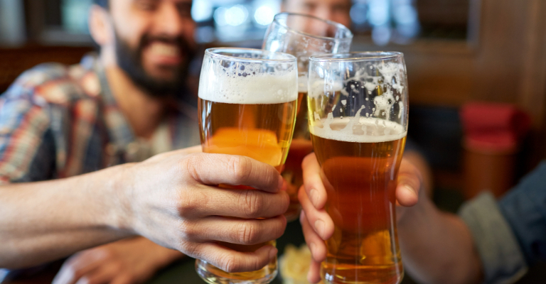 people drinking beer