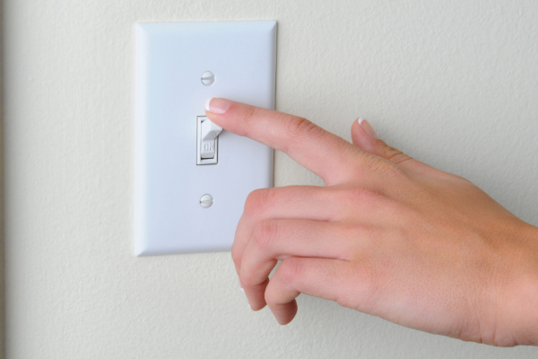 someone switching off a light